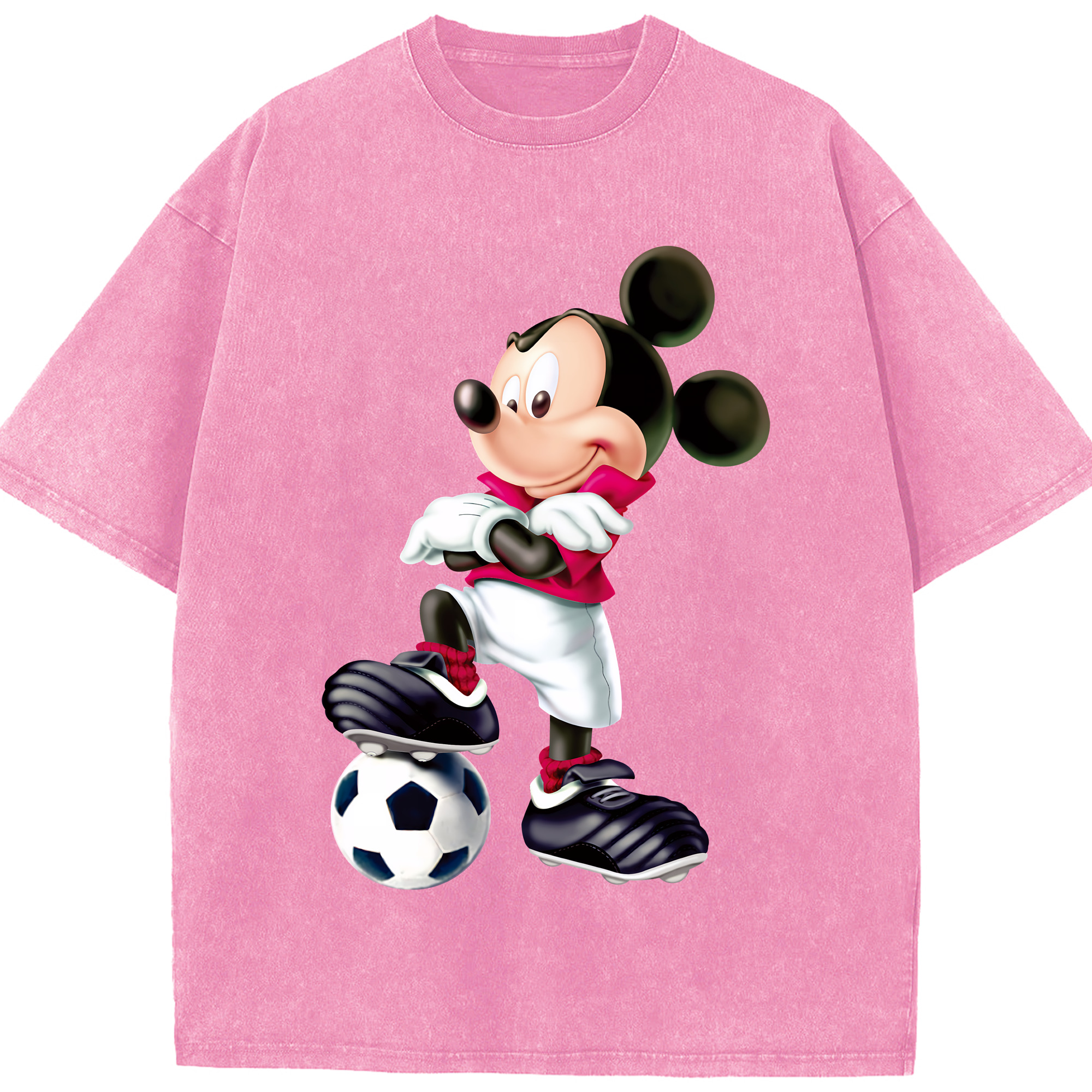 ミッキーマウス Mickey Mouse 綿100% ヴィンテージ風 半袖Tシャツ（フロントプリント）